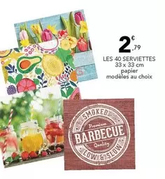 Les 40 Serviettes offre à 2,79€ sur Stokomani