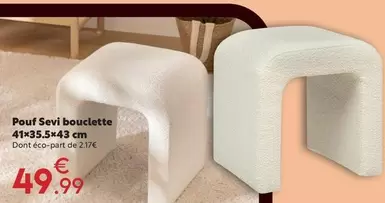Pouf Sevi Bouclette offre à 49,99€ sur Maxi Bazar