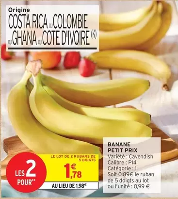 Costa - Banane offre à 1,78€ sur Intermarché