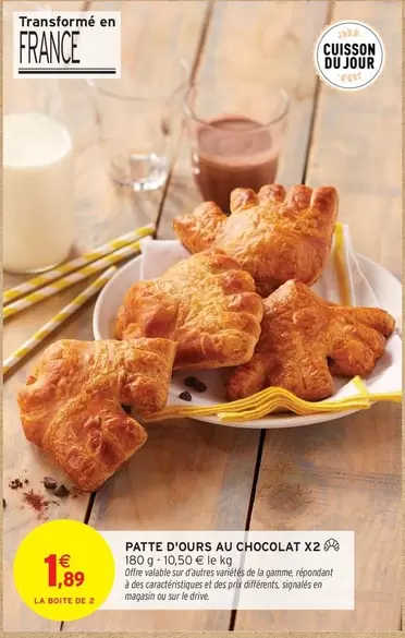 Signal - Patte D'ours Au Chocolat X2 offre à 1,89€ sur Intermarché