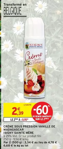 Fini - Crème Sous Pression Vanille De Madagescafé offre à 2,39€ sur Intermarché