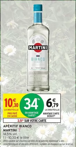 Martini - Aperitif Bianco offre à 6,79€ sur Intermarché