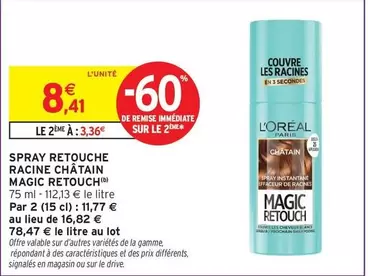 L'Oréal - Spray Retouche offre à 8,41€ sur Intermarché