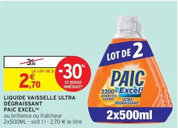 Paic - Liquide Vaisselle Ultra Dégraissant offre à 2,7€ sur Intermarché
