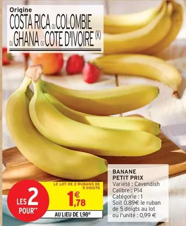Costa - Banane offre à 1,78€ sur Intermarché