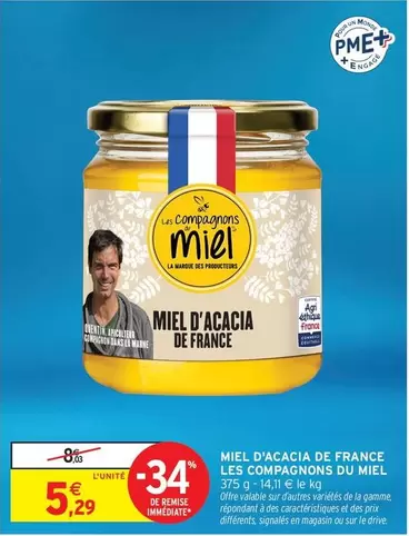 Signal - Miel D'acacia De France offre à 5,29€ sur Intermarché