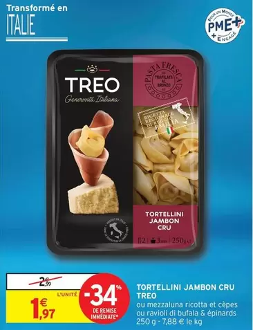 Treo - Tortellini Jambon Cru offre à 1,97€ sur Intermarché