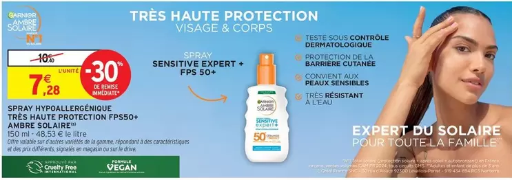 Spray Hypoallergenique Tissue Haute Protection Pssso+ offre à 7,28€ sur Intermarché