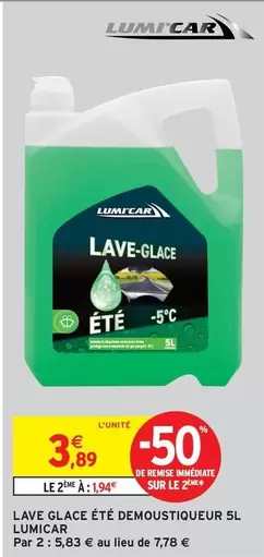 Lumicar - Lave Glace Été Démoutiqueur 5l offre à 3,89€ sur Intermarché