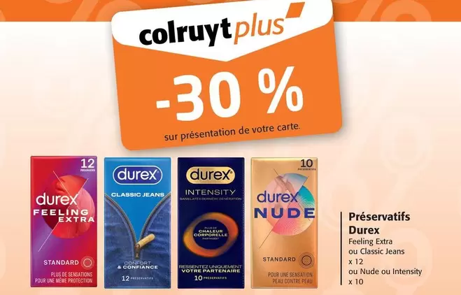 Durex - Preservatifs offre sur Colruyt