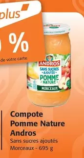 Andros - Compote Pomme Nature offre sur Colruyt