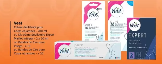 Veet - Crème Délilatoire Pure Corps Et Jambes offre sur Colruyt