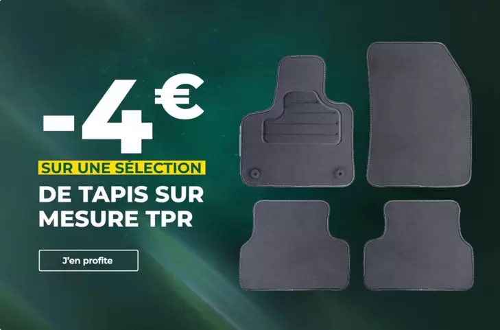 Sur Une Sélection De Tapis Sur Mesure TPR offre sur Feu Vert