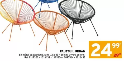 Fauteuil Urban offre à 24,99€ sur Trafic