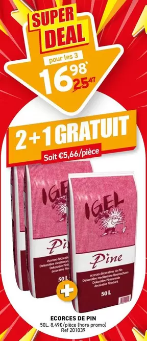 Ecorces De Pin offre à 5,66€ sur Trafic