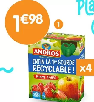 Andros - Gourdes Compotes  offre à 1,98€ sur B&M