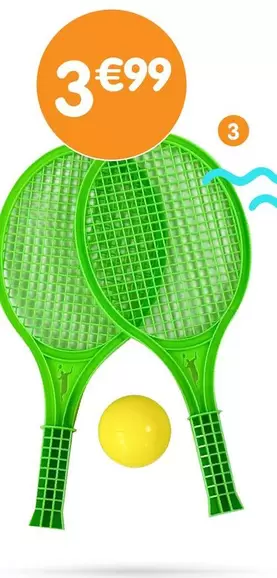 Set Mini Raquettes Et Balle offre à 3,99€ sur B&M