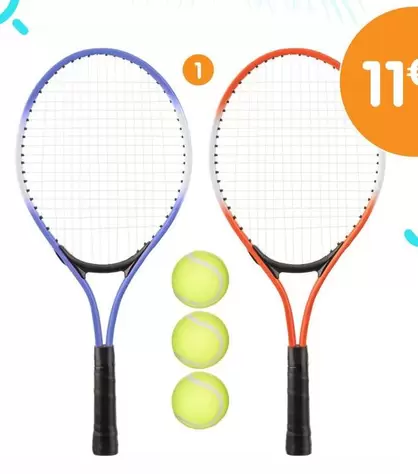 Set De Tennis Avec 3 Balles offre à 11,99€ sur B&M