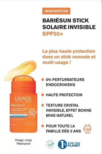 Sun - SPF50+ Barie  Stick Solaire Invisible offre sur Pharmacien Giphar