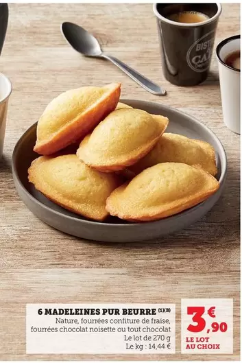 6 Madeleines Pur Beurre offre à 3,9€ sur Bi1