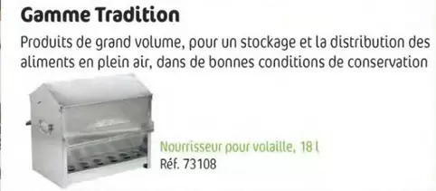 Gamme Tradition offre sur Point Vert
