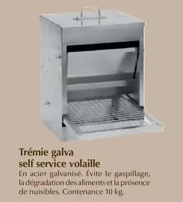 Trémie Galva Self Service Volaille offre sur Point Vert