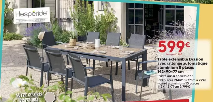 Table Extensible Efacion Excellence Automatique Summaring Places offre à 599€ sur Maxi Bazar