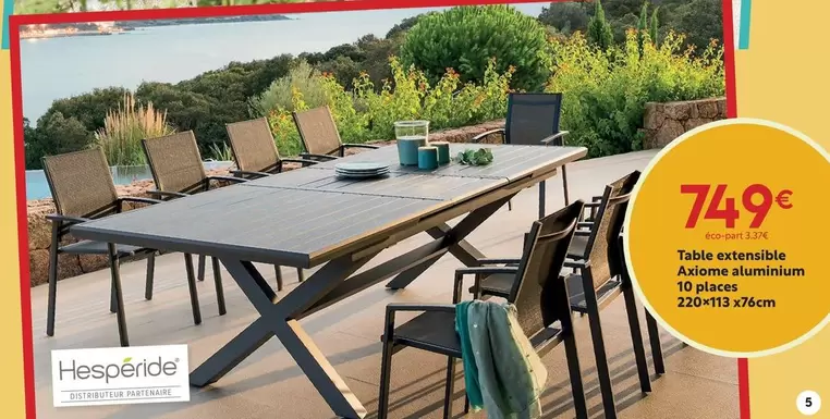 Table Extensible Acid None Adminium 20 Parts offre à 749€ sur Maxi Bazar