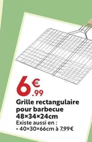 Grille Rectangulaire Pour Barbecue offre à 6,99€ sur Maxi Bazar
