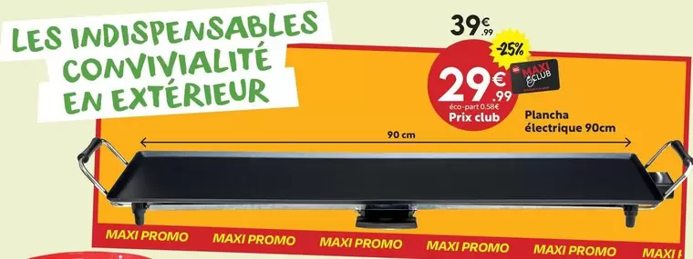 Plancha Électrique 90cm offre à 29,99€ sur Maxi Bazar