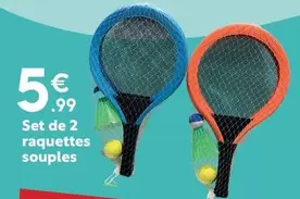 Set De 2 Raquettes Souples offre à 5,99€ sur Maxi Bazar