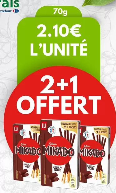 Lu - Mikado offre à 2,1€ sur marché frais Géant