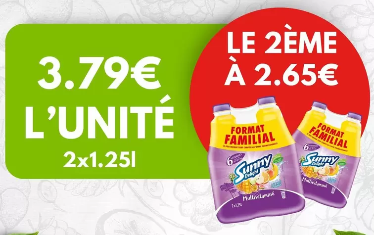 Sunny Delight - Format Familial offre à 3,79€ sur marché frais Géant