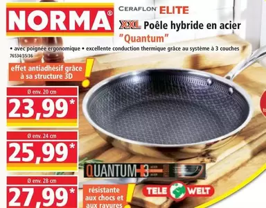 Poêle Hybride En Acier offre à 23,99€ sur Norma