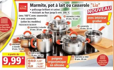Marmite, Pot À Lait Ou Casserole "Lia" offre à 9,99€ sur Norma