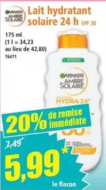 Garnier - Lait Hydratant Solaire offre à 5,99€ sur Norma