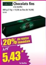 After Eight - Chocolats Fins offre à 5,43€ sur Norma