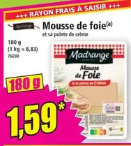 Madrange - Mousse De Foie offre à 1,59€ sur Norma