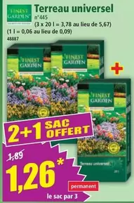 Finest Garden - Terreau Universel offre à 1,26€ sur Norma