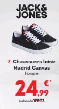 Chaussures Loisirs Madrid Canvas offre à 24,99€ sur Sport 2000