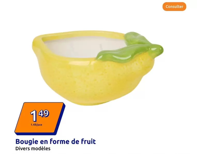 Bougie En Forme De Fruit offre à 1,49€ sur Action