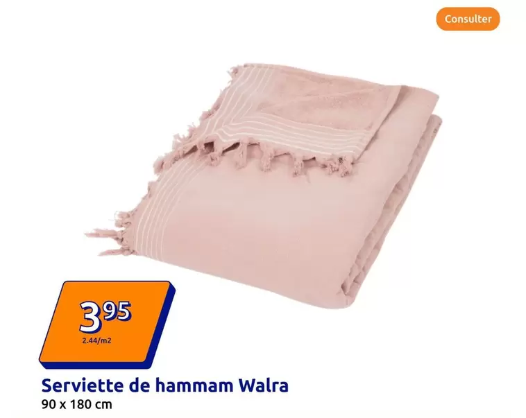 Serviette De Hammam Walra offre à 3,95€ sur Action