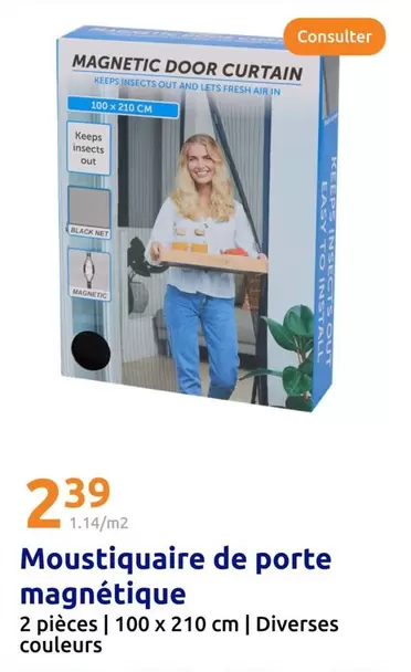 Moustiqueire De Porte Magnétique offre à 2,39€ sur Action
