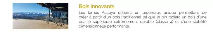 Durable - Bois Innovations offre sur SAMSE