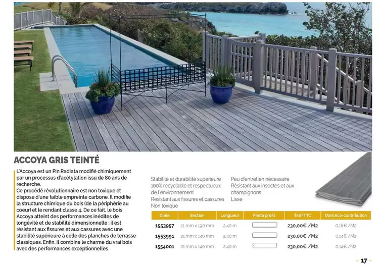 Accoya Gris Teinté  offre sur SAMSE
