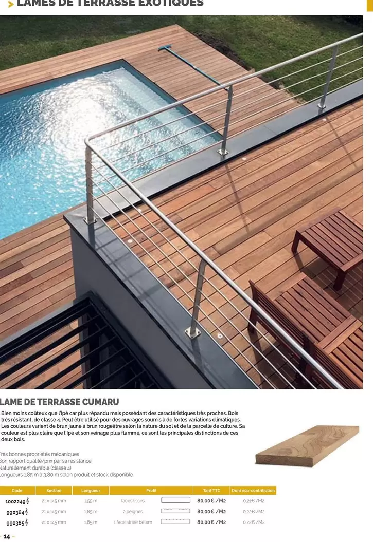 Lames De Terrasse Exotiques offre sur SAMSE