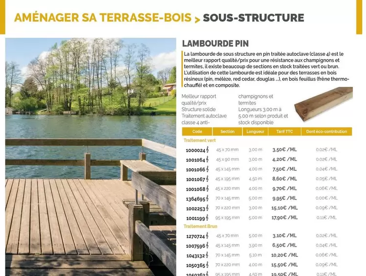 Lambourde Pin offre à 3,5€ sur SAMSE