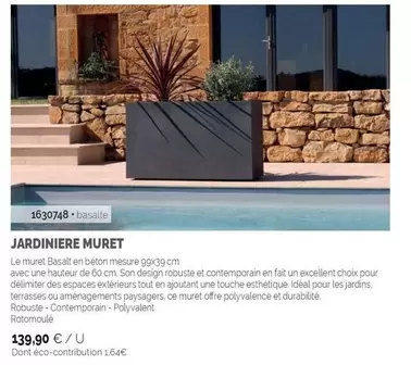Jardiniere Muret offre à 139,9€ sur SAMSE