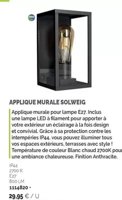 Applique Murale Solweig offre à 29,95€ sur SAMSE