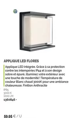 Applique Led Flores offre sur SAMSE